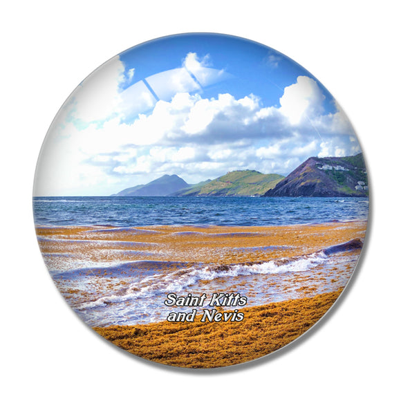 Saint Kitts and Nevis 3D Fridge Magnet Crystal Glass