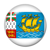 Saint Pierre and Miquelon 3D Fridge Magnet Crystal Glass