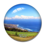 Saint-Leu Beach Reunion 3D Fridge Magnet Crystal Glass