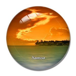 Samoa 3D Fridge Magnet Crystal Glass