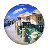 Samoa 3D Fridge Magnet Crystal Glass