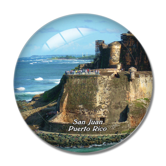 San Juan National Historic Site Puerto Rico 3D Fridge Magnet Crystal Glass