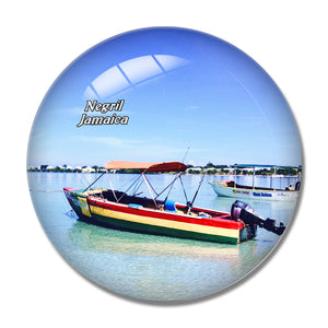 Seven Mile Beach Negril Jamaica 3D Fridge Magnet Crystal Glass