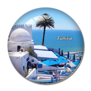 Sidi Bou Sai Tunisia 3D Fridge Magnet Crystal Glass