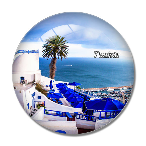 Sidi Bou Sai Tunisia 3D Fridge Magnet Crystal Glass