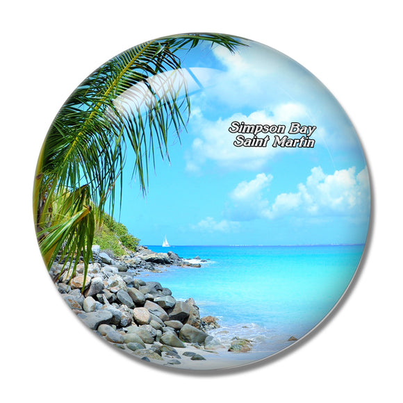 Simpson Bay Saint Martin-Èn’ì.png 3D Fridge Magnet Crystal Glass