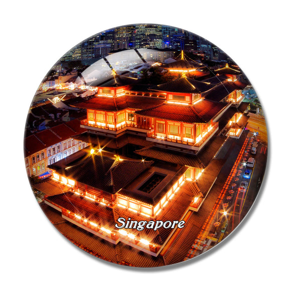 Singapore Chinatown 3D Fridge Magnet Crystal Glass