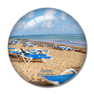 Sosua Beach Dominica 3D Fridge Magnet Crystal Glass