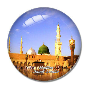 Al Masjid an Nabawi Medina Saudi Arabia 3D Fridge Magnet Crystal Glass