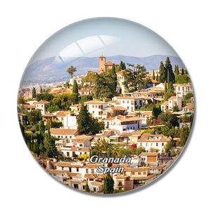 Spain Albayzin Granada 3D Fridge Magnet Crystal Glass