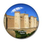 Spain Alhafili Palace Zaragoza 3D Fridge Magnet Crystal Glass