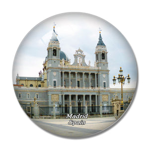 Spain Almudena Cathedral Madrid 3D Fridge Magnet Crystal Glass