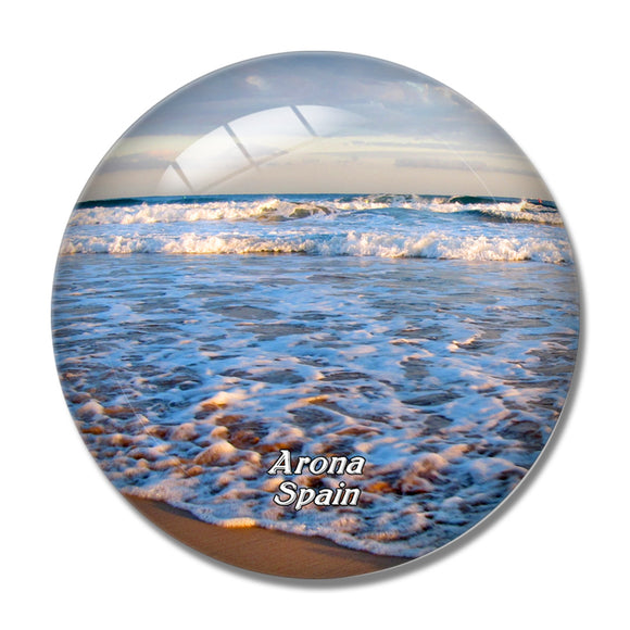 Spain Americas Beach Arona 3D Fridge Magnet Crystal Glass