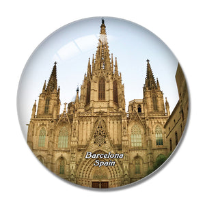 Spain Barcelona Cathedral Gothic Quarter 3D Fridge Magnet Crystal Glass