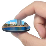 Spain Barceloneta Beach Barcelona 3D Fridge Magnet Crystal Glass