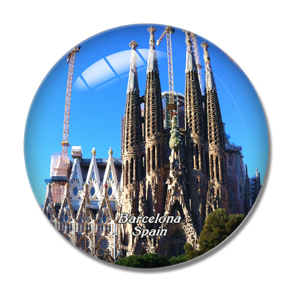 Spain Basilica of the Sagrada Familia Barcelona 3D Fridge Magnet Crystal Glass