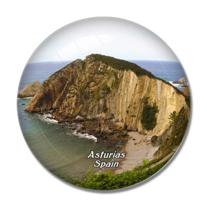 Spain Beach Asturias 3D Fridge Magnet Crystal Glass