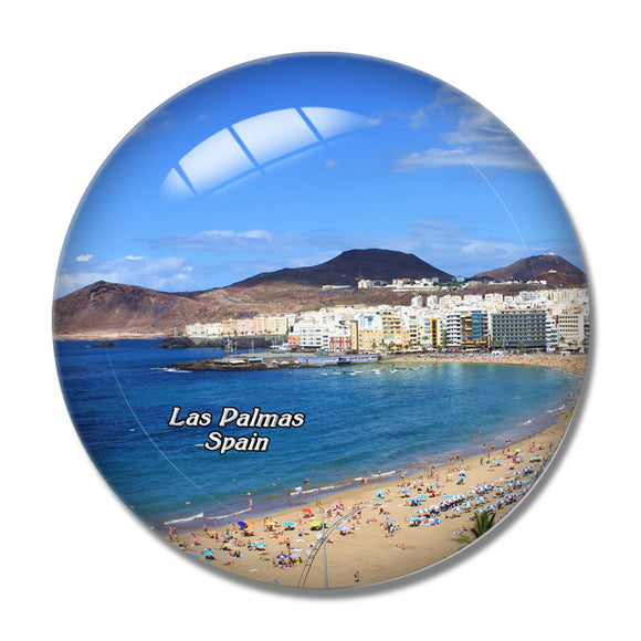 Spain Beach of Las Canteras Las Palmas 3D Fridge Magnet Crystal Glass