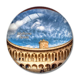 Spain Bellver Castle Mallorca 3D Fridge Magnet Crystal Glass