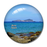 Spain Cala Comte Beach Ibiza 3D Fridge Magnet Crystal Glass