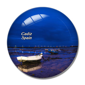 Spain Caleta Beach Cadiz 3D Fridge Magnet Crystal Glass