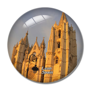 Spain Cathedral Leon 3D Fridge Magnet Crystal Glass