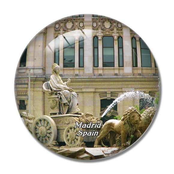 Spain Cibeles Square Prado Madrid 3D Fridge Magnet Crystal Glass