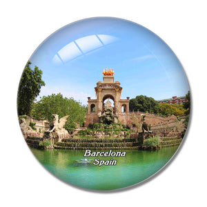 Spain Ciutadella Park Barcelona 3D Fridge Magnet Crystal Glass