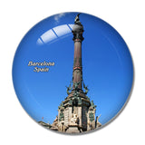 Spain Columbus Memorial Tower Barcelona 3D Fridge Magnet Crystal Glass