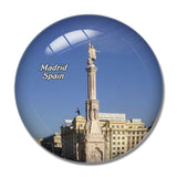 Spain Columbus Memorial Tower Madrid 3D Fridge Magnet Crystal Glass