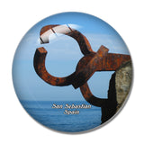 Spain Comb of the Wind San Sebastian 3D Fridge Magnet Crystal Glass