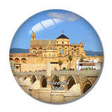 Spain Cordoba Mosque and Cathedral Roman Bridge 3D Fridge Magnet Crystal Glass