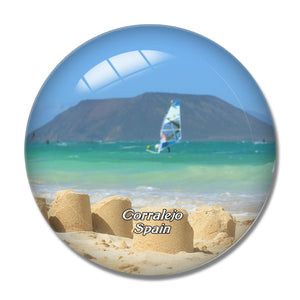 Spain Corralejo 3D Fridge Magnet Crystal Glass