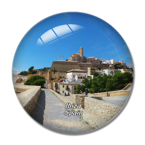 Spain Dalt Vila Ibiza 3D Fridge Magnet Crystal Glass