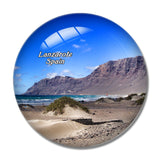 Spain Famara Beach Lanzarote 3D Fridge Magnet Crystal Glass