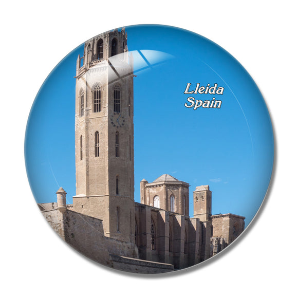 Spain Gardeny Castle Lleida 3D Fridge Magnet Crystal Glass