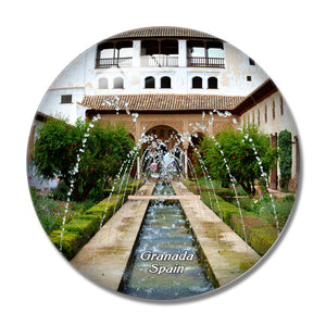 Spain Generalife Granada 3D Fridge Magnet Crystal Glass