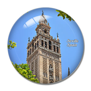 Spain Giralda Tower Seville 3D Fridge Magnet Crystal Glass