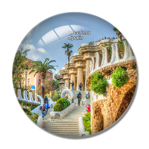 Spain Guell Palace Barcelona 3D Fridge Magnet Crystal Glass