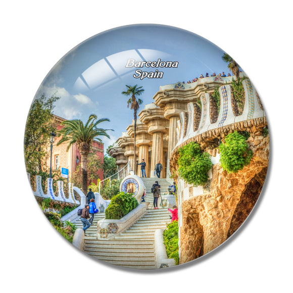 Spain Guell Palace Barcelona 3D Fridge Magnet Crystal Glass