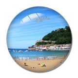 Spain La Concha Beach San Sebastian 3D Fridge Magnet Crystal Glass