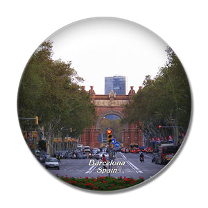 Spain Las Ramblas Barcelona 3D Fridge Magnet Crystal Glass