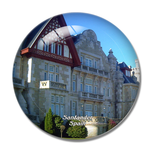 Spain Magdalena Palace,Santander 3D Fridge Magnet Crystal Glass