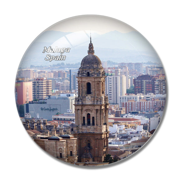 Spain Malaga Cathedral 3D Fridge Magnet Crystal Glass