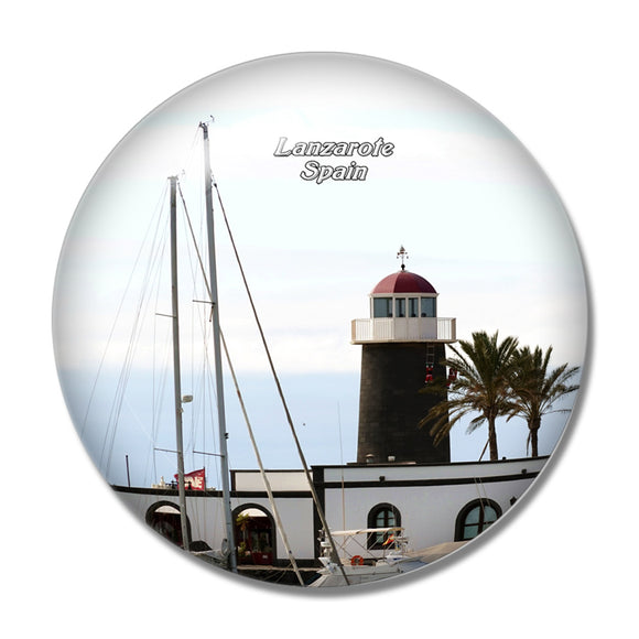 Spain Marina Rubicon Lanzarote 3D Fridge Magnet Crystal Glass