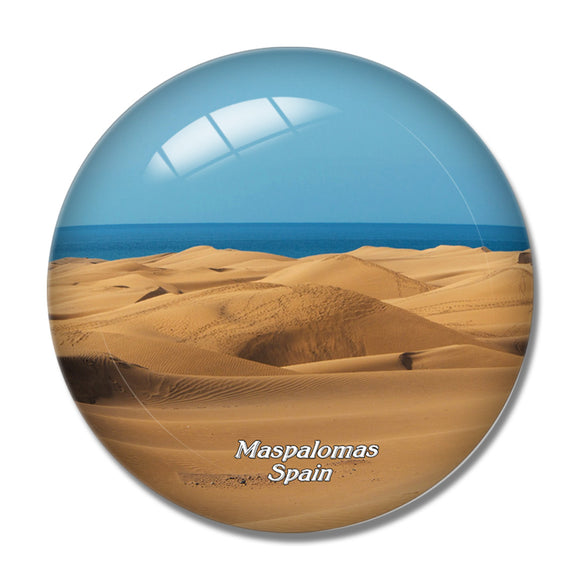 Spain Maspalomas Beach 3D Fridge Magnet Crystal Glass