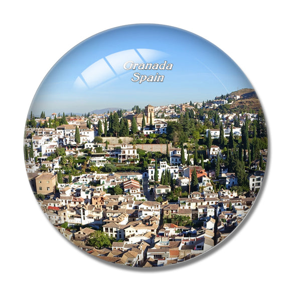 Spain Mirador San Nicolas Granada 3D Fridge Magnet Crystal Glass