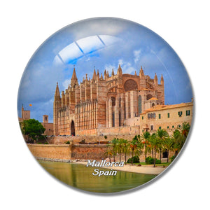 Spain Palma Mallorca Cathedral 3D Fridge Magnet Crystal Glass