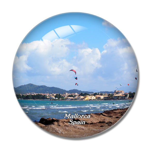 Spain Pollensa Mallorca 3D Fridge Magnet Crystal Glass