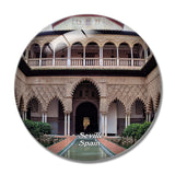 Spain Real Alcazar Seville 3D Fridge Magnet Crystal Glass